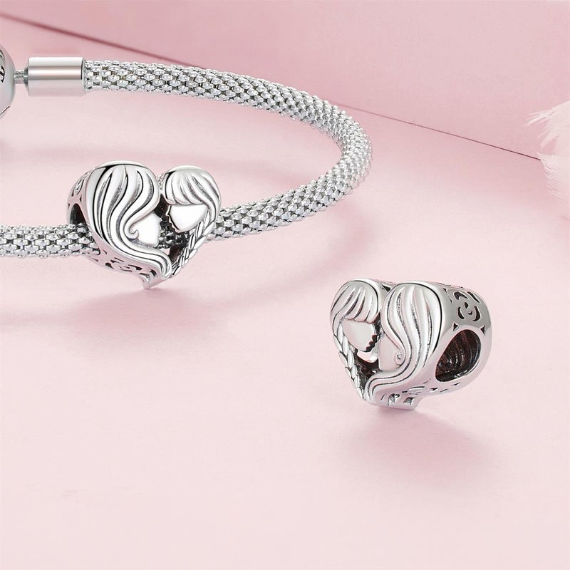 VOROCO Store 925 Sterling Silver Love Heart Charm for Charm Bracelet, Christmas Mother's Day Birthday Perfect Jewelry Gifts for Mom Grandma Daughter Friend Sister - Image 2